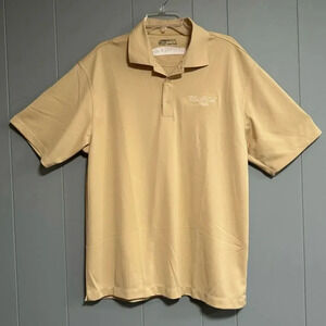 NWOT NIKE Fit Dry Fallen Oak Governor’s Cup Golf Polo Shirt Butter Yellow Size L